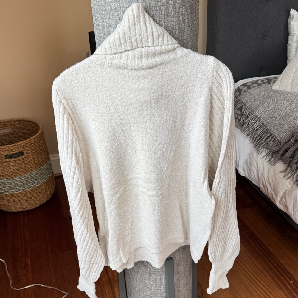 Express Cream Cowl Neck Sweater - Picture 4 of 5